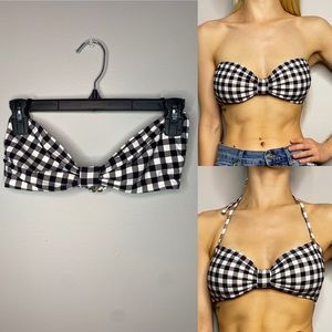 NWOT LOFT Checkered Bikini Top.